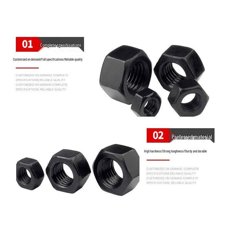 M22 High-Strength Grade 10.9 Black Hex Nut