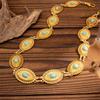 Y2K Adjustable Metal Belt Belly Chain for Women 2025 Trendy Jewelry Accessories Vintage Geometric Turquoise Body Chain