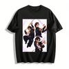 Anime-Stil Klingenkrieger Druck T-Shirt Unisex Lässiges Lockeres Oberteil Für Anime-Fans Reines Baumwoll-T-Shirt