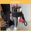 Premium Double Wall Vacuum Insulated Coffee Cup With Straw For Commuters And Travelers