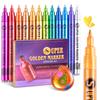 12 Metallic Acrylic Acrylic Paint for Rock Card and DIY Ultra-bright Markers, Extra-fine 0.7mm Pens, Painting, Pottery, Wood, Canvas, Plastic, Glass,