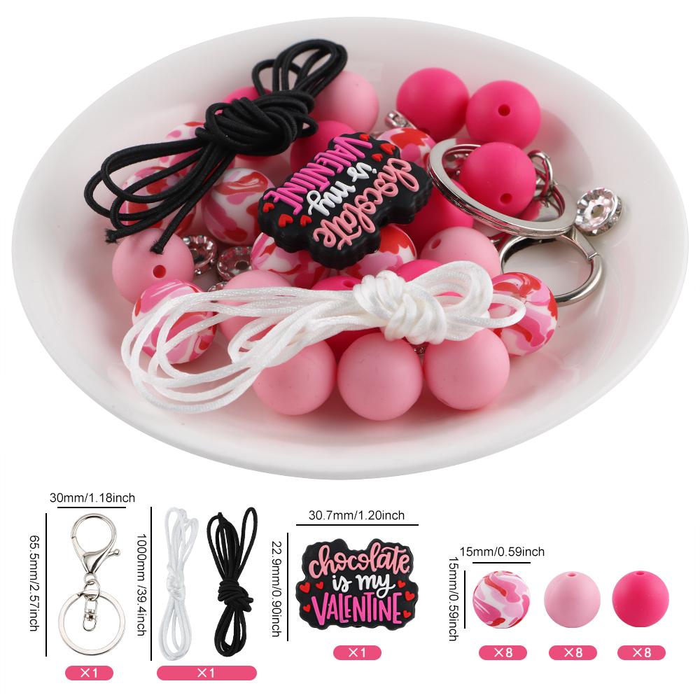 28Pcs/Set  Silicone Beads For Bracelet Necklace DIY Jewelry Handmade Accessories