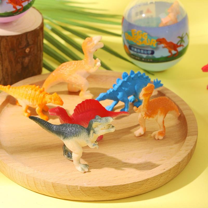 Childrens 10Pcs Mini Simulated Dinosaur Model Surprise Capsule Egg Kids Boys lovely Birthday Party Favors Toys for 2-4 Years Old