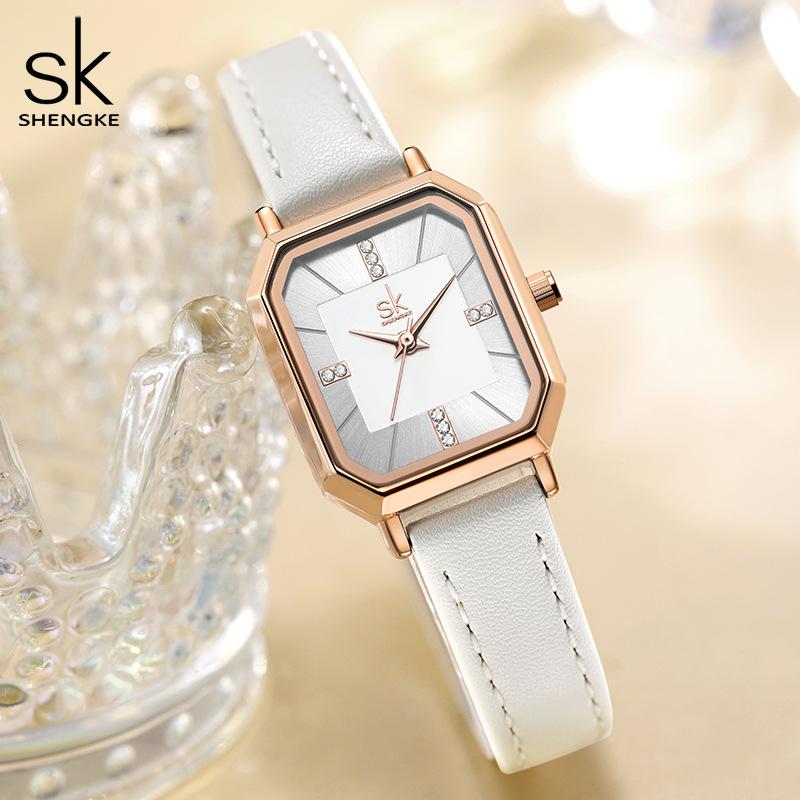 Ladies Watch Women'S Retro Niche Square Watch Belt Watch Premium Diamond Women'S Watch 0175