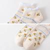 5 Pairs Cute Little Bear Female Short Socks Shallow Mouth Ins Damp Spring And Summer Thin Style Retro Tube Boat Socks