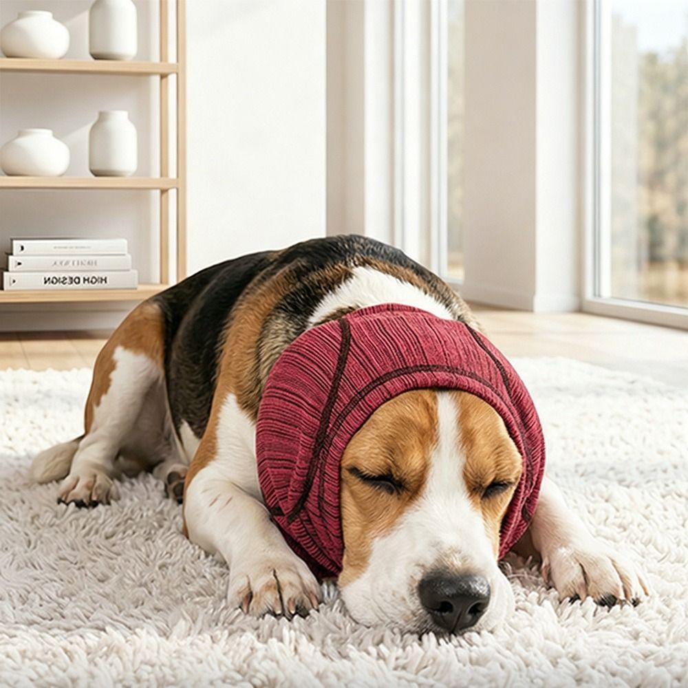 Windproof Dog Soothing Headcover Anxiety Relief Dog Ear Cover Dog Anti-scare Scarf  Pet Supplies