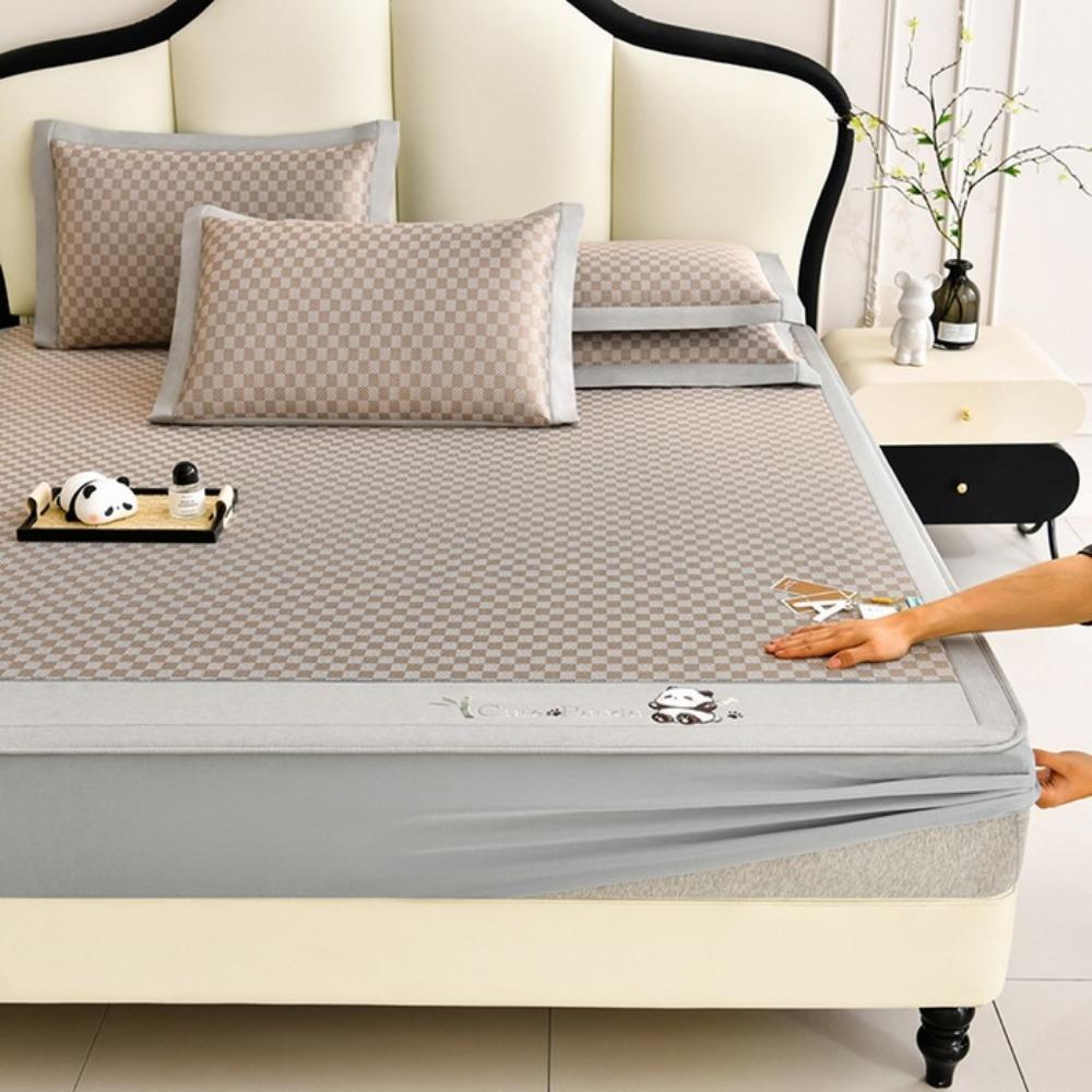 Class A Ice Silk Mattress Three-piece Set Summer Ice Silk Mat Mattress Protective Cover Hotel Air Conditioner Mattress Bedspread Machine Washable