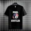 Funny Pool Player Billiards Graphic Tshirt Pure Cotton Short Sleeve Casual Outdoor Tshirt Eyecatching Billiards Theme T Shirt