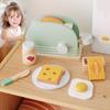 Holz Toaster Spielzeug Kinder Brotbackmaschine Set Rollenspiel Küchenspielzeug Set Frühstück Lernspielzeug Geschenke für Mädchen Jungen