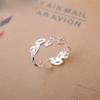 Bohemian Vintage BF CLUB Silver Color Leaf Rings for Women Bijoux Gift Female Adjustable Size Finger Rings Anillos Wholesale