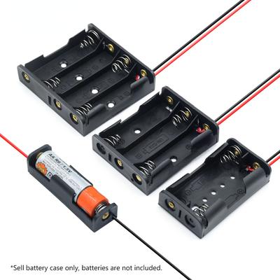1X 2X 3X 4X AA Power Batterie Lagerung Fall Halter Lagerung Box Multi Zwecke DIY AA Batterie Halter LR6 Container mit Blei Kabel