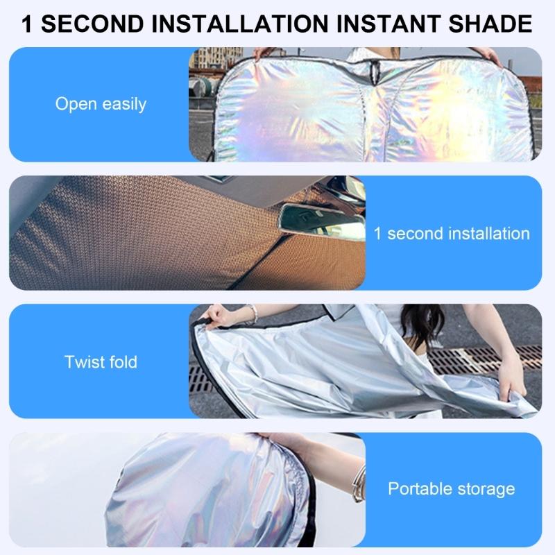 Car Front Window Sunshade Cover Sun Shade Windshield Visors Windscreen Folding Auto UV Protection Curtain
