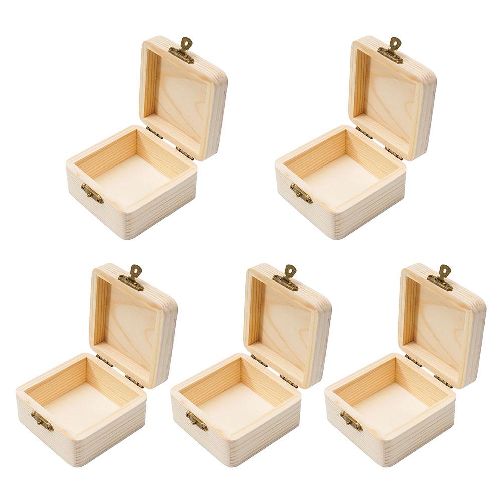 Elegant Wooden Jewelry Box Collection 5PCS Designed for Stylish Organization