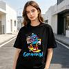 Grindin Skater Graphic T Shirt Funny Cartoon Character Print Unisex Soft Cotton Crew Neck Short Sleeve Trendy Casual Tops