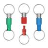 High Strength Aluminum Metal Separation Keychain Double Rings Snap Seperate Keychain  Daily Use
