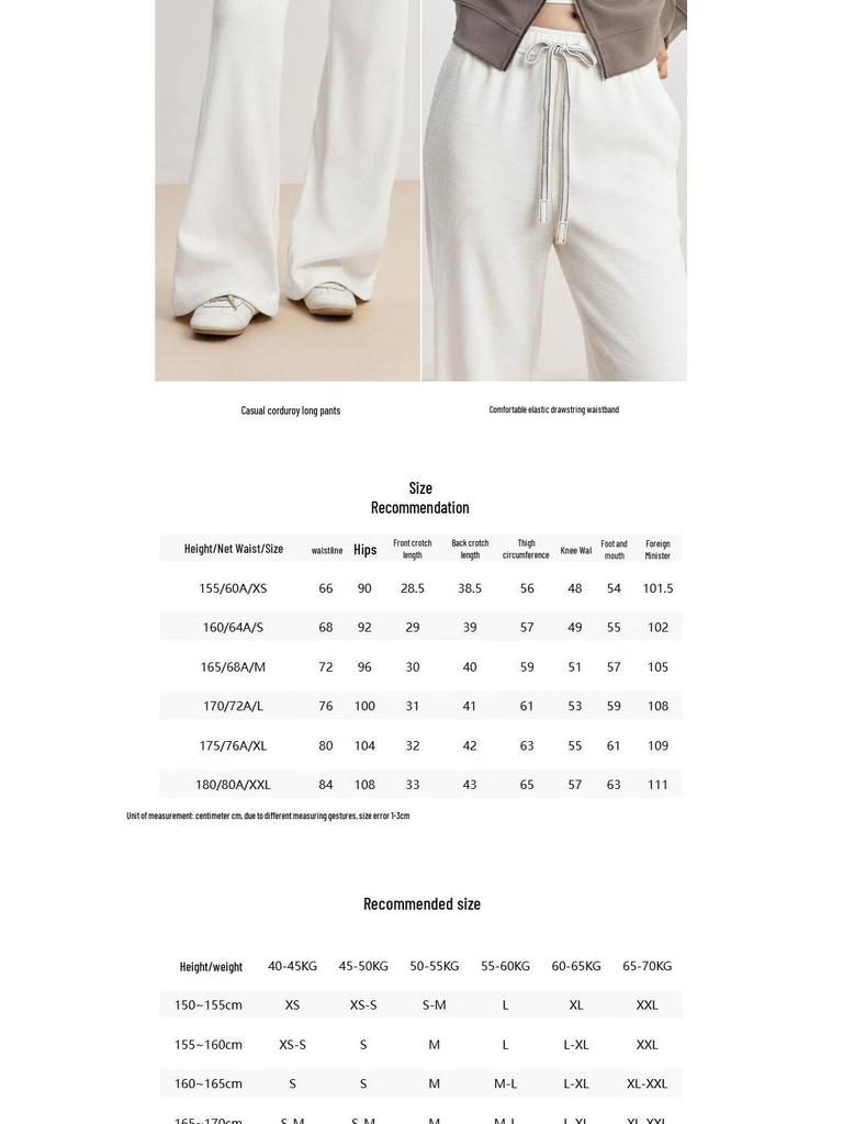 ONLY Women's 2025 Autumn Corduroy High-Waist Straight Leg Pants