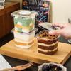 50Pcs Transparent Square Cake Packaging Boxes – Disposable Plastic Containers for Pastry/Dessert Takeout & Storage