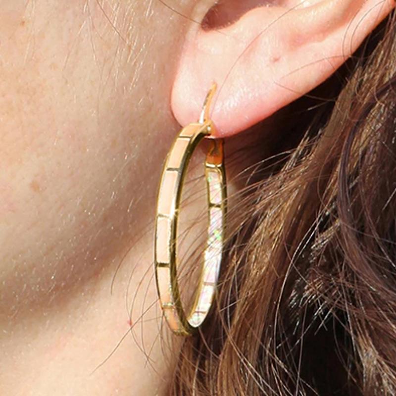 

Huitan Copper Color/Gold Color Women Metal Hoop Earrings Creative Design Wedding Party Engagement Trendy Accessories Zircon