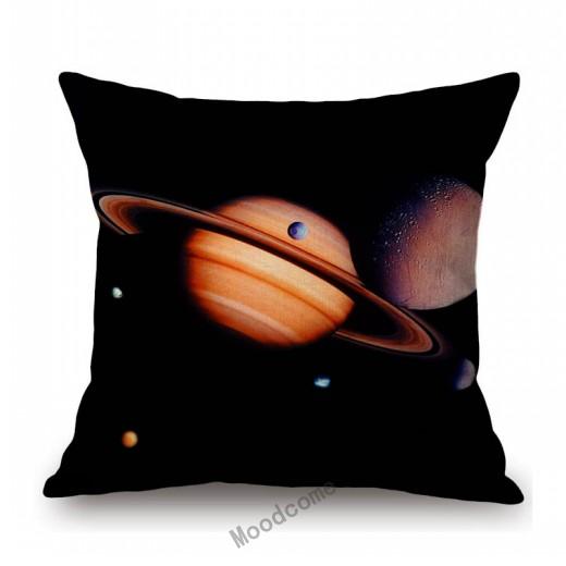 Universe Galaxy Planets Mars Venus Jupiter Astronaut Print Sofa Throw Pillow Cover Restaurant Bookstore Decoration Cushion Cover