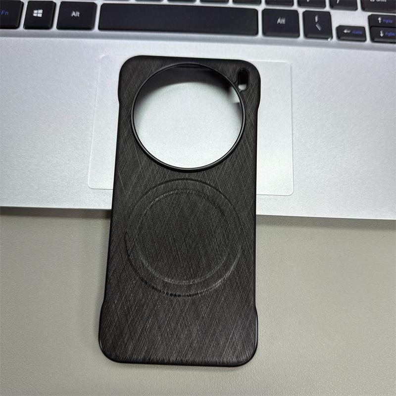 Applicable To VIVO X300Pro Gold Silk Plain Leather Borderless Mobile Phone Case X200 Suction Protective Case X200Promini