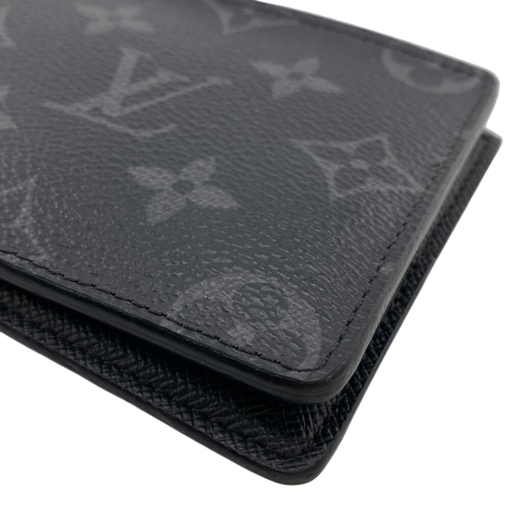 LOUIS VUITTON M62294 Bill Compartment Monogram Eclipse Portefeuille Slender Bifold Wallet black Monogram Eclipse mens Used