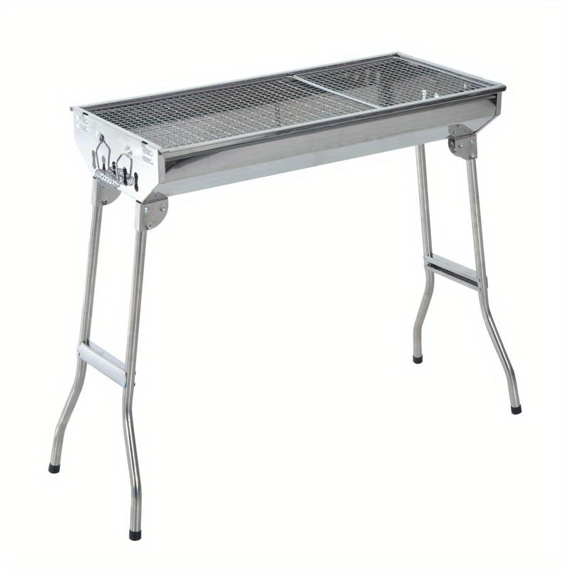 

Portable Stainless Steel Household Barbecue Grill – Folding Design with Multi-Functional Rack, Perfect for Outdoor BBQ