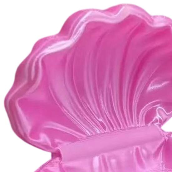 3D Printed Pearl Shell Jewelry Box with Dust-Proof Flip-Top Cover Durable Anti-Fall Design Compact Organizer for Rings Earrings Necklaces White Pink