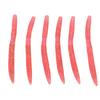 6szt/zestaw Robak Makaronowy Przynęta Wędkarska Odporna na Ugryzienia Miękka Przynęta Sztuczna z PVC Różowa