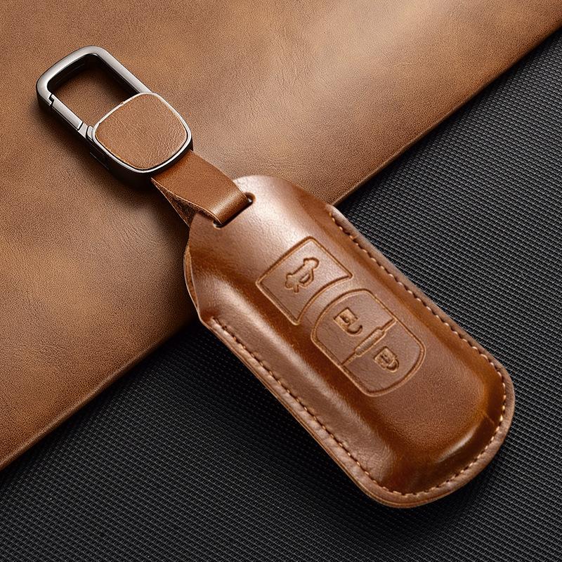 Applicable To Mazda Onxera Leather Key Case CX4 Artez CX5 Horse 3 Shell CX30 Car CX3 Ruiyi X8 Buckle