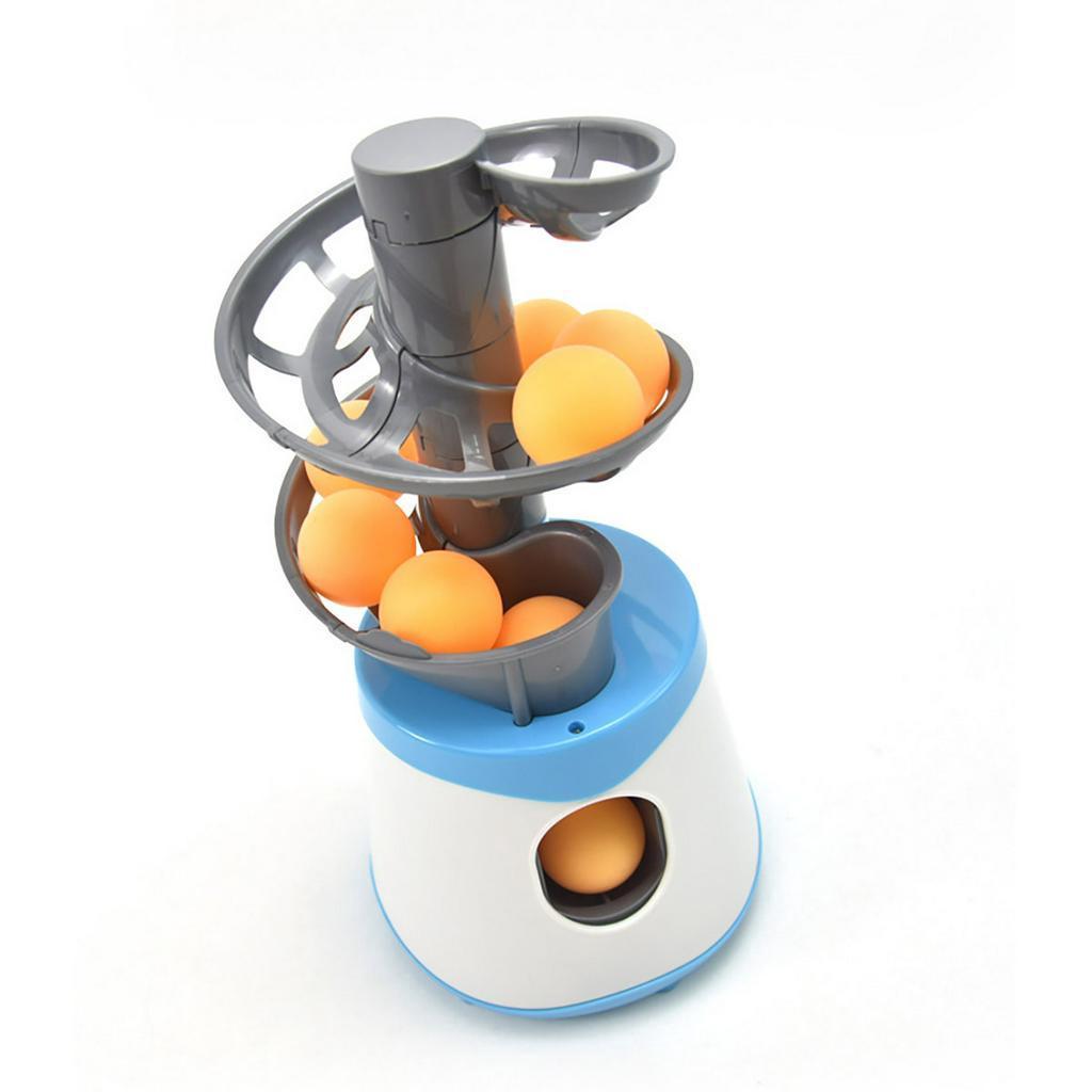 ABS Mini Table Tennis Robot Parent-child Student Sender Pitching Serve Machine Trainer Gift Racquet Sport Green / Blue 15x15x30.5cm