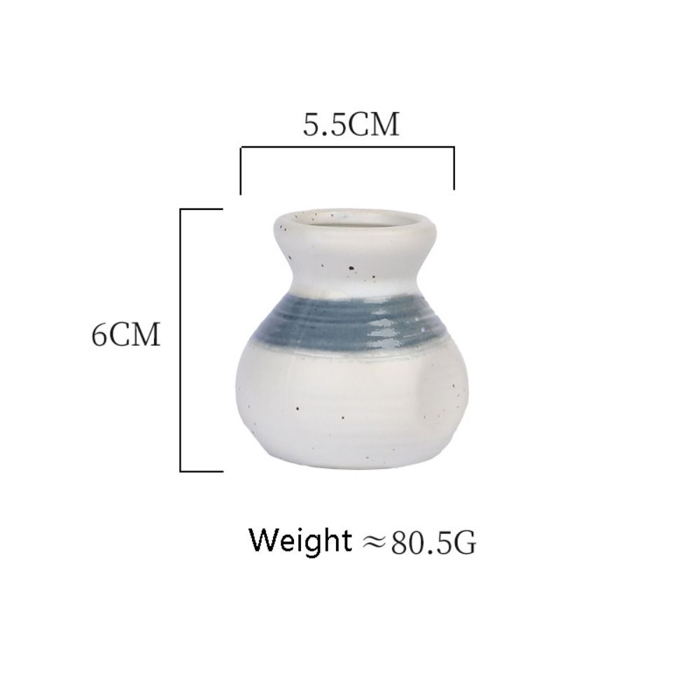 Japanese Style Ceramic Toothpick Holder Retro Mini Toothpick Dispenser Box Simple Small Vases Decor Cotton Swab Storage Jar