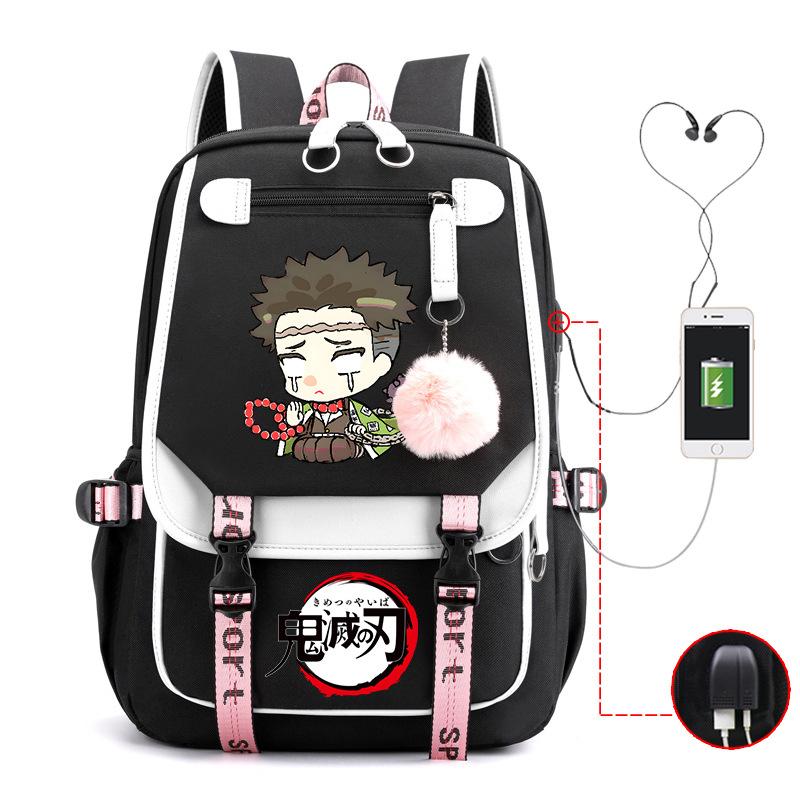 Demon slayer ghost extermination column student schoolbag junior high school student primary school student middle school student backpack
