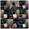 Applicable To Samsung Zflip7 Mobile Phone Case Zflip 5th Generation Folding Screen Flip Zflip6 Laser Gradual Change Magnetic Case