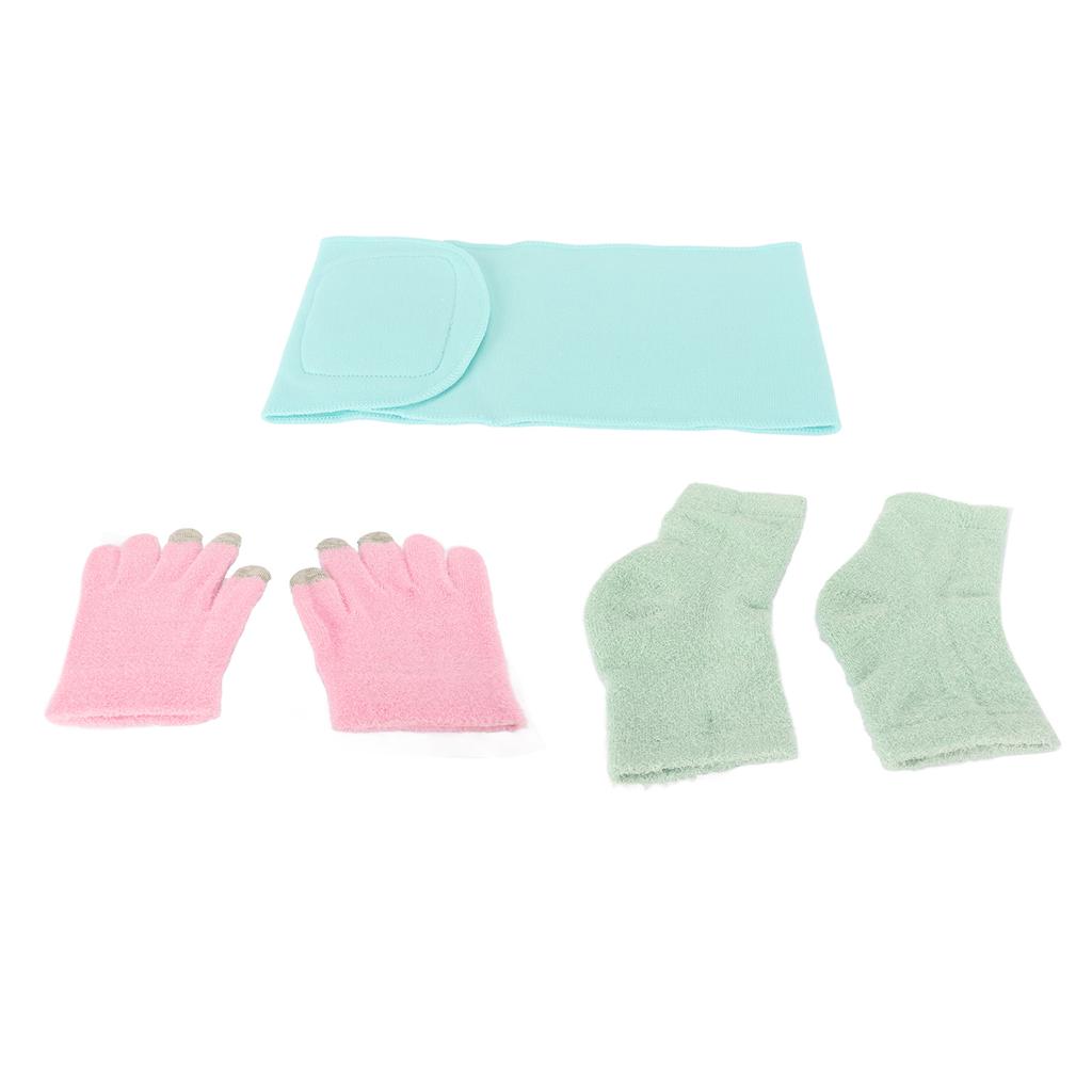 Touch Screen SPA Gel Socks Gloves Set Reusable Moisturizing Gel Gloves Socks for Cracked Dry Skin