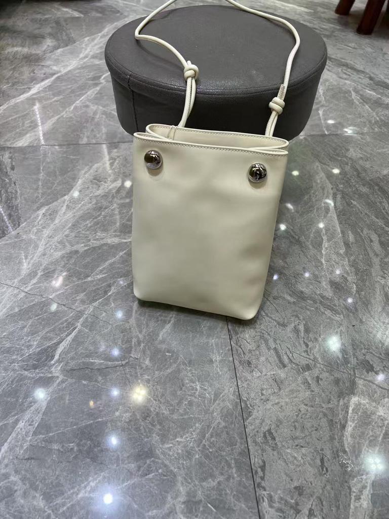 Original 2025 Genuine Leather Bucket Phone Bag - Fashionable, Simple, Exquisite Single Shoulder Crossbody Bag