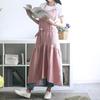 Cotton Linen Apron for Women Plain Work Apron Pinafore Dress Adjustable Casual Apron for Cooking Gardening Coffee Shop