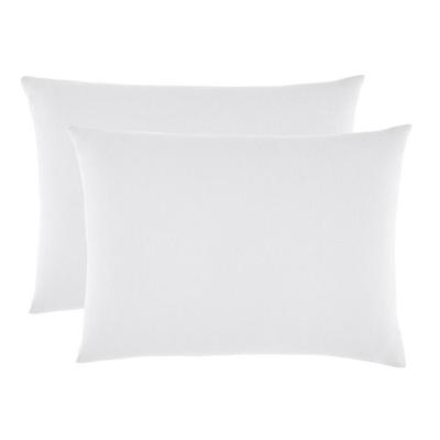 Set aus 2 Kissenbezügen "Drift" reine Baumwolle gefärbt gewaschen 57 Fäden/cm² alle Größen - Weiß - Kissenbezüge 50 x 70 cm x 2
