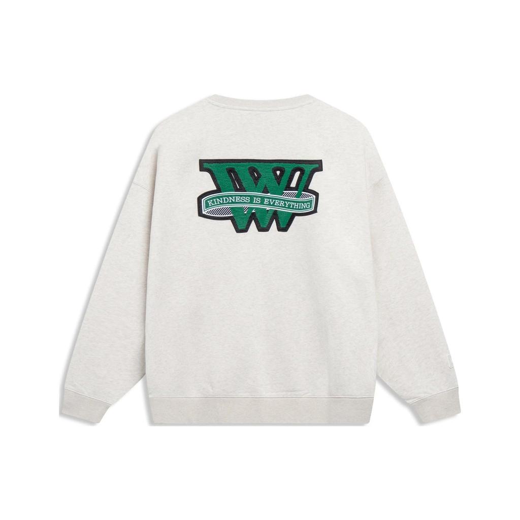 Li Ning Sweatshirt Unisex Heather Gray Tile Gray AWDT143-10