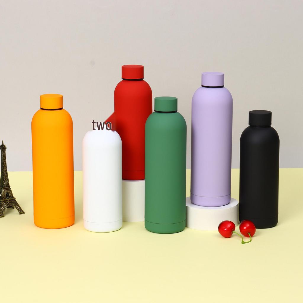 Mattierte Macaron-Farbe 304 Edelstahl Sport-Thermosflasche