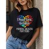 Awareness T-Shirt - Breathable Comfort Fit Short Sleeve Crew Neck Top, Casual Suitable for All Seasons, Casual Attire & Sessions, Machine Washable