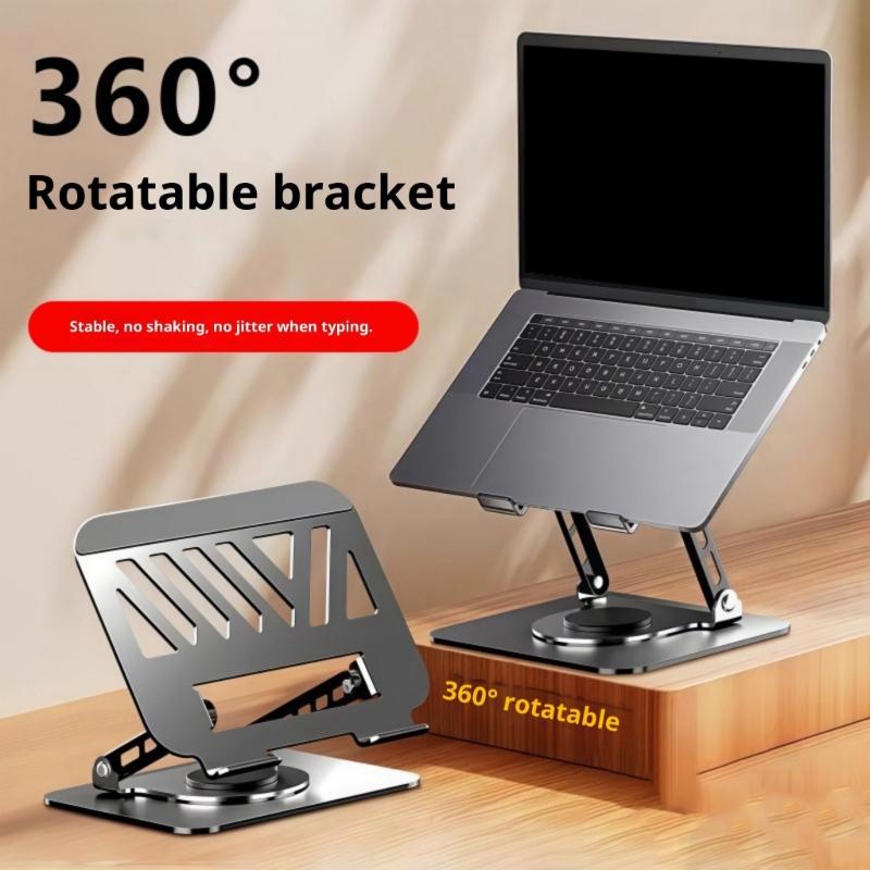 Lightweight Steel Laptop Stand Foldable Design Enhances Ventilation MultiDevice Compatibility Height Adjustable