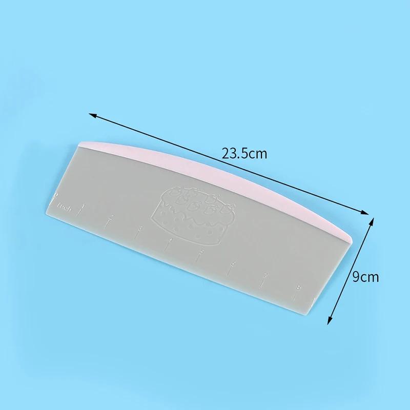 

9-дюймовый резак для теста, пластиковые лопатки для торта, скребок для теста с измерительной шкалой, масло, хлеб, пицца, помадка, инструменты для выпечки своими руками розовый