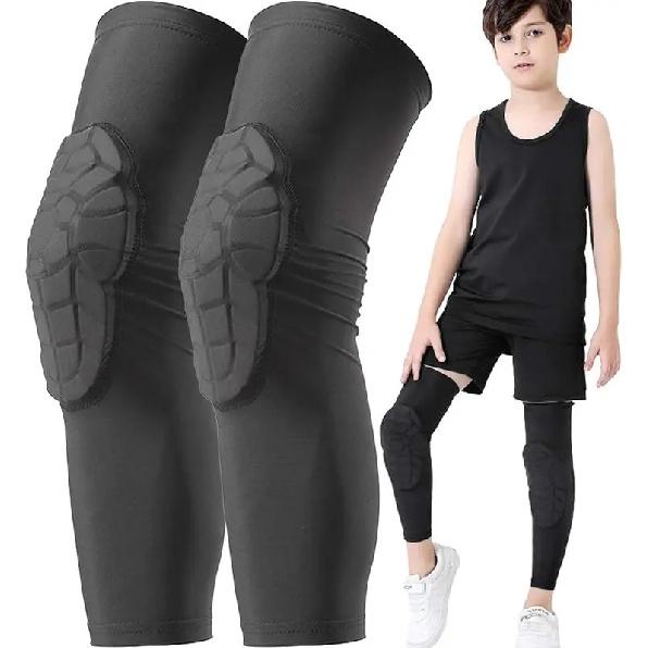 Kids Youth 5-15 Years Padded Arm Knee Sleeve Compression Leg Protective children football cycling protection knee pads equipment