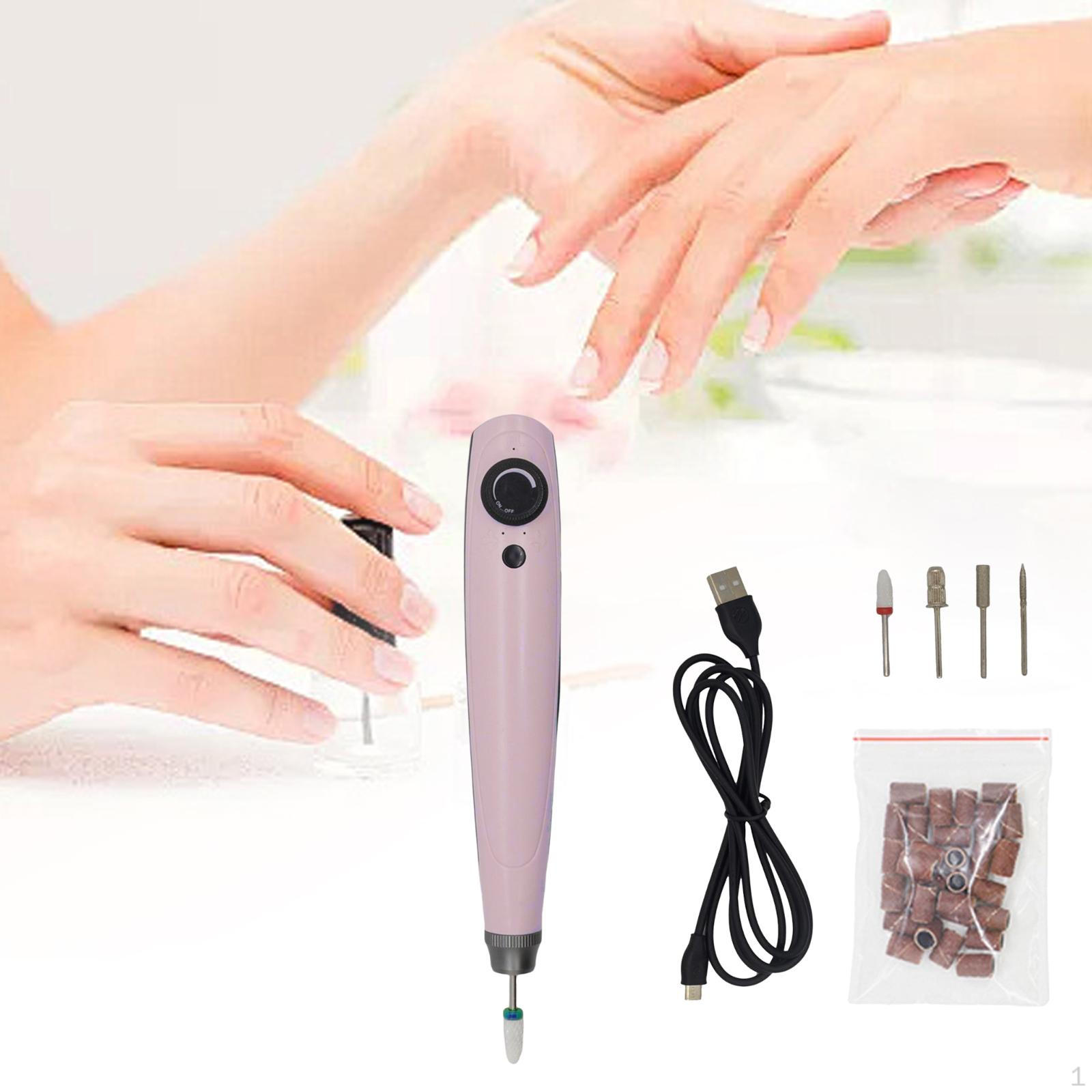 

Компактный электрический набор для полировки и полировки ногтей для маникюра розовый