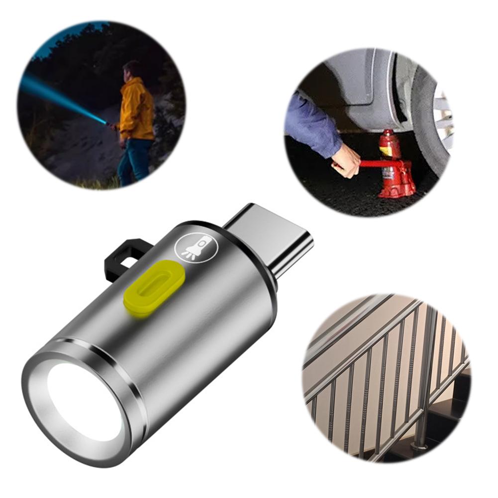 LED Outdoor Keychain Flashlight Lightweight High Brightness Flashlight Mini Pocket Flashlight for Camping Hiking Emergencies