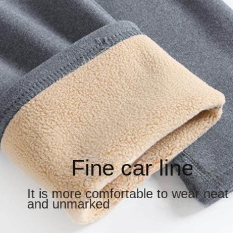 Thermo-Unterwäsche-Set für den Winter, für Herren und Damen, Oberteile aus Samt + lange Hose, bequem, hautfreundlich, elastisch, verdickend, warm, 2-teilig