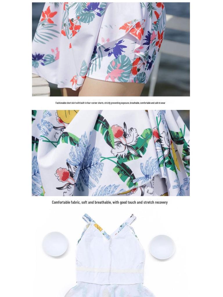 Women's 2025 Cross-Border Korean Style Two-Piece Swimsuit - Conservative Beach Sports Swimwear