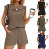 Dámský Módní Ležérní Pohodlný -Barva -Krátký Rukáv Top A Šortky Dvoukusová Souprava