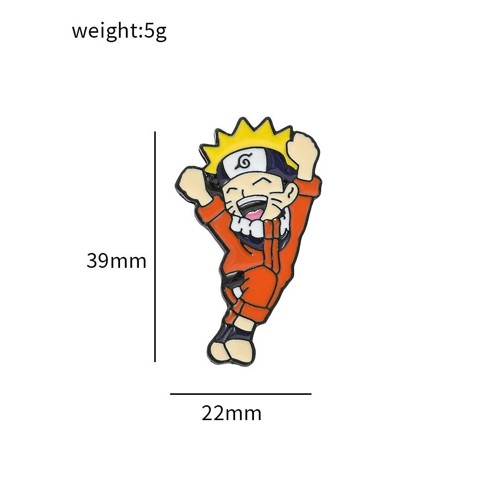 1 Set New Naruto Q Anime Merchandise Japanese Metal Cartoon Brooch Badge Clothing Cute Accessories Toys Anime Cartoon