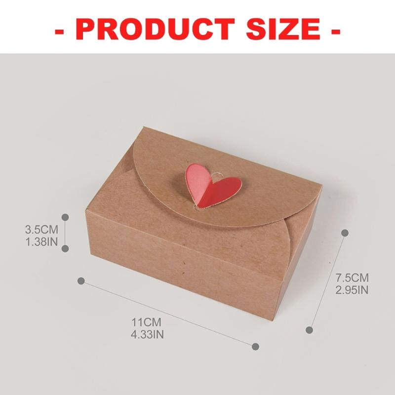 Romance Heart Shape Paper Gift Box for Valentine's Day Presents with Easy Heart Clasp Design Gift Wrap Box